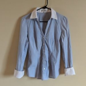 Blue pinstripe button down